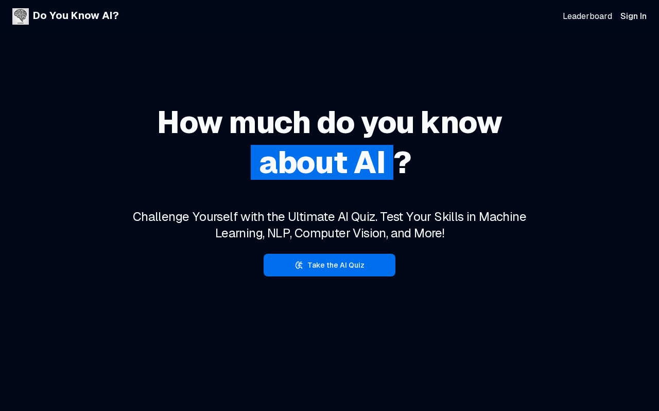 Preview of https://doyouknowai.com